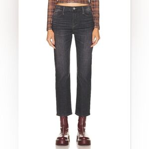 Frame Denim Women's Straight Leg Jeans in Charcoal Black